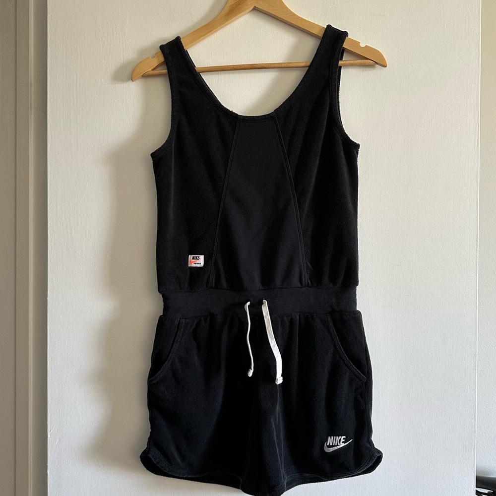 Nike NSW Heritage Girls’ Grade School French Terry Black Romper Size Large EUC - Picture 5 of 13